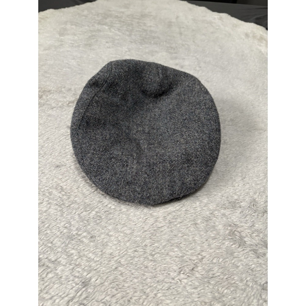 Vtg Grey Harris Tweed Newsboy Hat‎ Flat Cap Pure Handwoven Scottish Wool Large